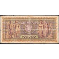 Roumanie - Pick 59a - 100'000 lei - Série Z.0027 - 25/01/1947 - Etat : B-