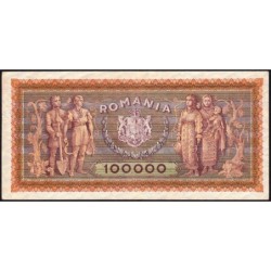 Roumanie - Pick 59a - 100'000 lei - Série W.0216 - 25/01/1947 - Etat : TB+ à TTB