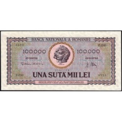 Roumanie - Pick 59a - 100'000 lei - Série Z.0240 - 25/01/1947 - Etat : pr.NEUF