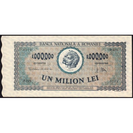 Roumanie - Pick 60a - 1'000'000 lei - Série D.1424 - 16/04/1947 - Etat : pr.NEUF