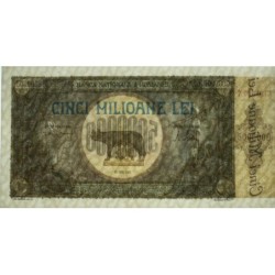 Roumanie - Pick 61a - 5'000'000 lei - Série A/1 - 25/06/1947 - Etat : pr.NEUF