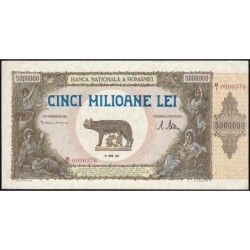 Roumanie - Pick 61a - 5'000'000 lei - Série B/1 - 25/06/1947 - Etat : SPL
