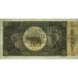 Roumanie - Pick 61a - 5'000'000 lei - Série B/1 - 25/06/1947 - Etat : SPL+