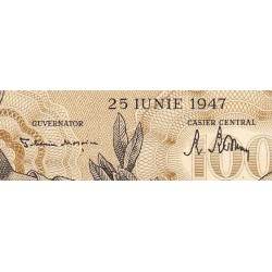 Roumanie - Pick 62a - 100 lei - Série C.1 - 25/06/1947 - Etat : SUP+