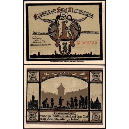 Allemagne - Notgeld - Mainbernheim - 50 pfennig - 12/1920 - Etat : SPL+