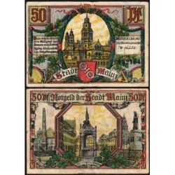 Allemagne - Notgeld - Mainz - 50 pfennig - 01/01/1921 - Etat : TB