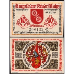 Allemagne - Notgeld - Mainz - 10 pfennig - 01/04/1921 - Etat : NEUF