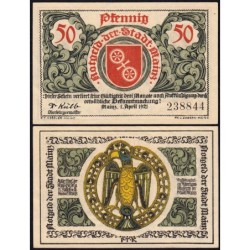 Allemagne - Notgeld - Mainz - 50 pfennig - 01/04/1921 - Etat : SPL+