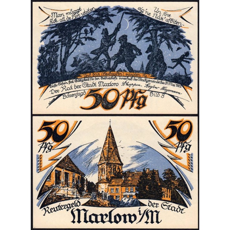 Allemagne - Notgeld - Marlow - 50 pfennig - 1922 - Etat : pr.NEUF