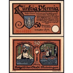 Allemagne - Notgeld - Meiningen - 50 pfennig - Type 2 - 11/06/1921 - Etat : NEUF
