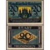 Allemagne - Notgeld - Meiningen - 20 pfennig - 21/07/1921 - Etat : NEUF