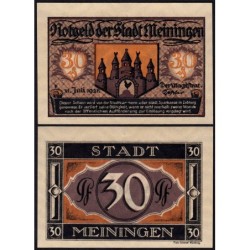 Allemagne - Notgeld - Meiningen - 30 pfennig - 31/07/1921 - Etat : NEUF