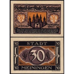 Allemagne - Notgeld - Meiningen - 30 pfennig - 31/07/1921 - Etat : SPL+