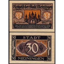 Allemagne - Notgeld - Meiningen - 30 pfennig - 31/07/1921 - Etat : SPL+