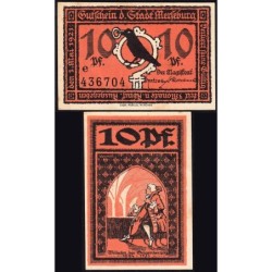 Allemagne - Notgeld - Merseburg - 10 pfennig - Lettre e - 01/05/1921 - Etat : SPL+