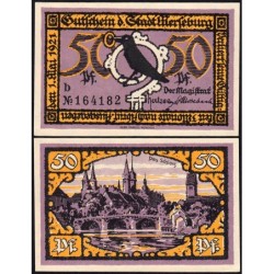 Allemagne - Notgeld - Merseburg - 50 pfennig - Lettre b - 01/05/1921 - Etat : pr.NEUF