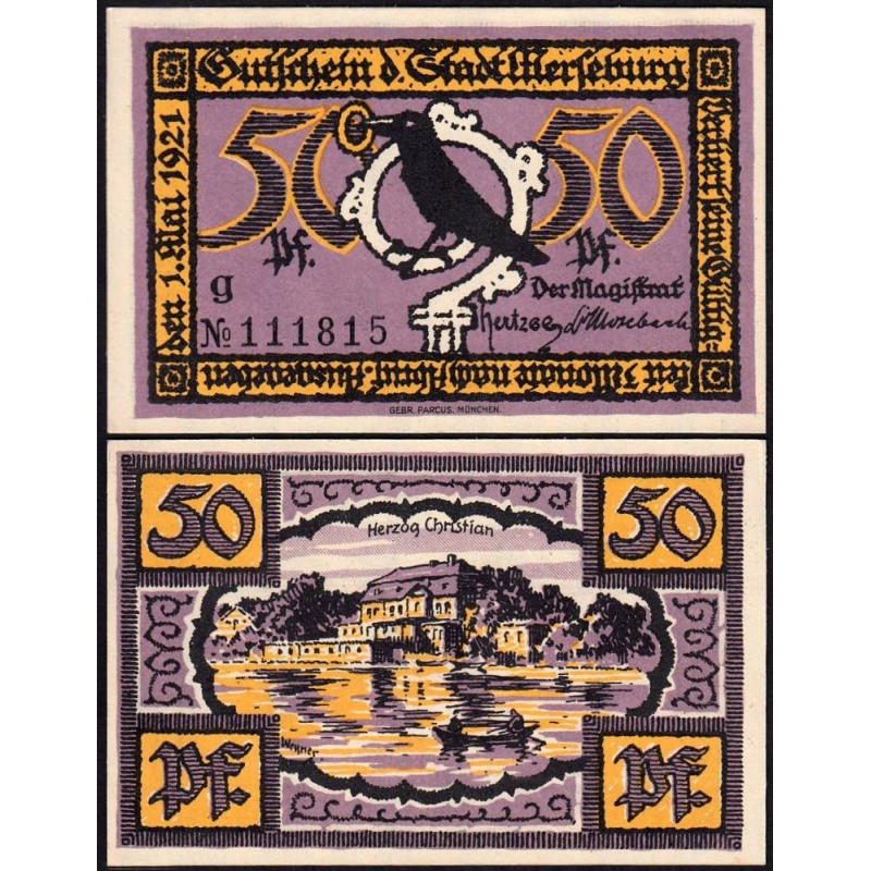 Allemagne - Notgeld - Merseburg - 50 pfennig - Lettre g - 01/05/1921 - Etat : SPL+