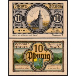 Allemagne - Notgeld - Meura - 10 pfennig - 01/05/1921 - Etat : NEUF