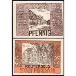 Allemagne - Notgeld - Mirow - 25 pfennig - 1922 - Etat : NEUF