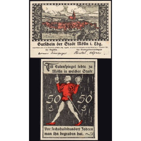 Allemagne - Notgeld - Mölln - 50 pfennig - 1921 - Etat : NEUF
