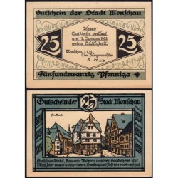 Allemagne - Notgeld - Monschau - 25 pfennig - Type 1 - 01/07/1921 - Etat  :pr. NEUF
