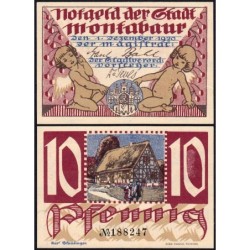 Allemagne - Notgeld - Montabaur - 10 pfennig - 01/12/1920 - Etat : SPL+