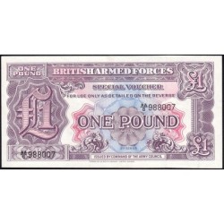 Grande-Bretagne - Billet militaire - Pick M22a - 1 pound - Série AA/8 - 1948 - Etat : NEUF