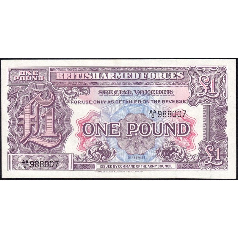 Grande-Bretagne - Billet militaire - Pick M22a - 1 pound - Série AA/8 - 1948 - Etat : NEUF