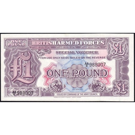Grande-Bretagne - Billet militaire - Pick M22a - 1 pound - Série AA/8 - 1948 - Etat : NEUF