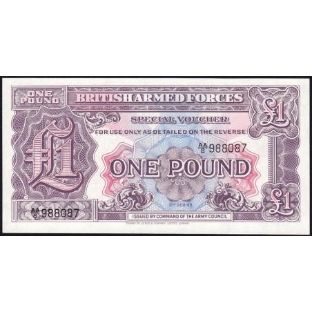 Grande-Bretagne - Billet militaire - Pick M22a - 1 pound - Série AA/8 - 1948 - Etat : NEUF