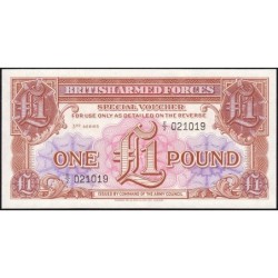 Grande-Bretagne - Billet militaire - Pick M29 - 1 pound - Série E/2 - 1956 - Etat : SPL