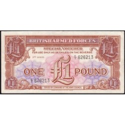 Grande-Bretagne - Billet militaire - Pick M29 - 1 pound - Série E/2 - 1956 - Etat : TTB-