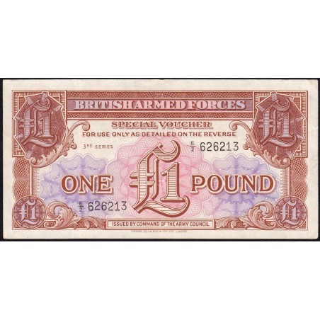 Grande-Bretagne - Billet militaire - Pick M29 - 1 pound - Série E/2 - 1956 - Etat : TTB-