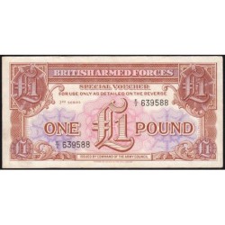 Grande-Bretagne - Billet militaire - Pick M29 - 1 pound - Série E/2 - 1956 - Etat : TTB-