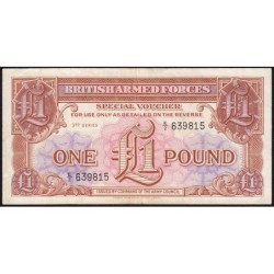 Grande-Bretagne - Billet militaire - Pick M29 - 1 pound - Série E/2 - 1956 - Etat : TTB