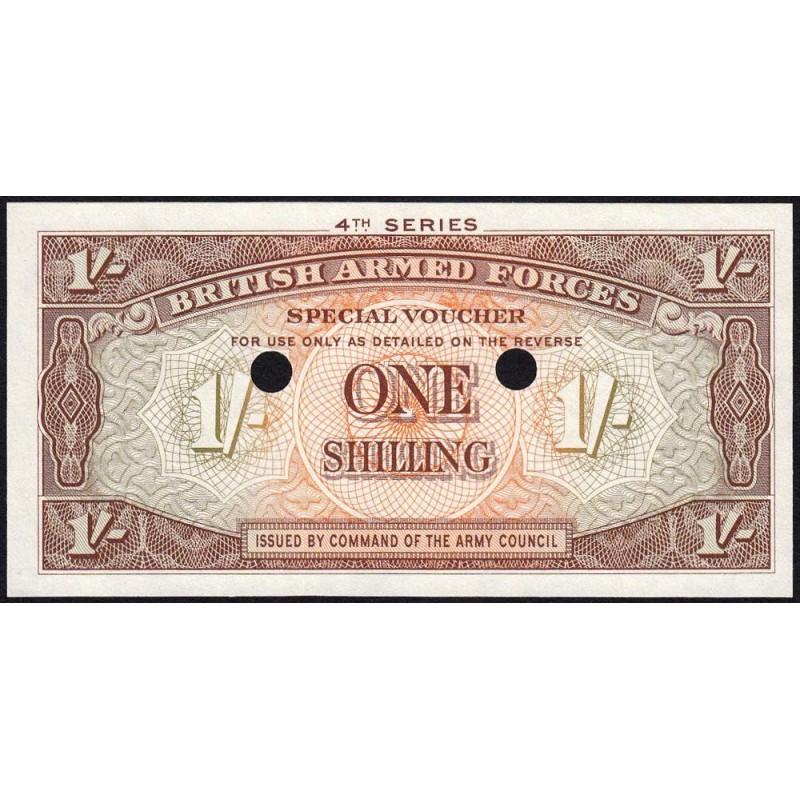 Grande-Bretagne - Billet militaire - Pick M32b - 1 shilling - 1962 - Annulé - Etat : NEUF