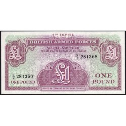 Grande-Bretagne - Billet militaire - Pick M36a - 1 pound - Série K/2 - 1962 - Etat : NEUF
