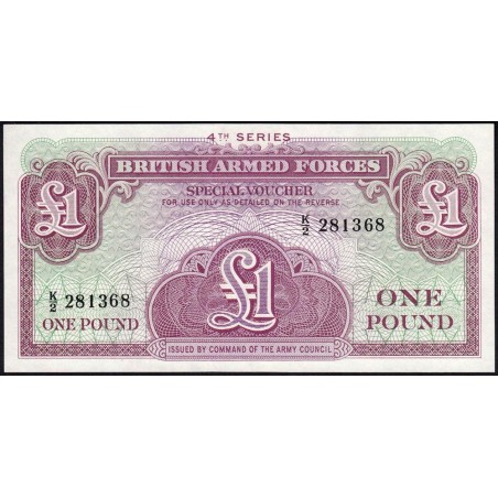 Grande-Bretagne - Billet militaire - Pick M36a - 1 pound - Série K/2 - 1962 - Etat : NEUF