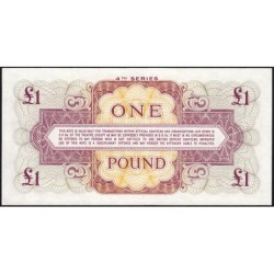 Grande-Bretagne - Billet militaire - Pick M36a - 1 pound - Série K/2 - 1962 - Etat : pr.NEUF