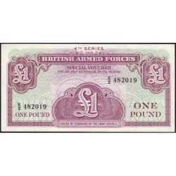 Grande-Bretagne - Billet militaire - Pick M36a - 1 pound - Série K/2 - 1962 - Etat : SPL