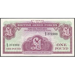 Grande-Bretagne - Billet militaire - Pick M36a - 1 pound - Série K/3 - 1962 - Etat : NEUF