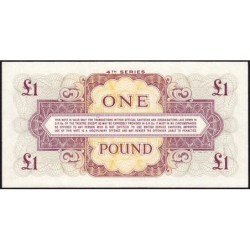 Grande-Bretagne - Billet militaire - Pick M36a - 1 pound - Série K/3 - 1962 - Etat : NEUF