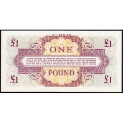 Grande-Bretagne - Billet militaire - Pick M36a - 1 pound - Série K/3 - 1962 - Etat : NEUF