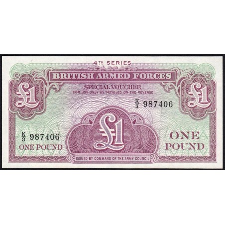 Grande-Bretagne - Billet militaire - Pick M36a - 1 pound - Série K/3 - 1962 - Etat : NEUF