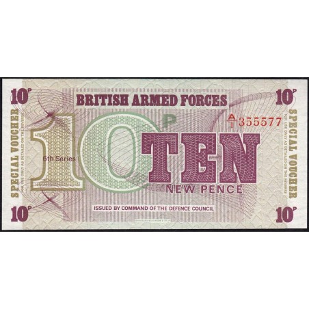 Grande-Bretagne - Billet militaire - Pick M48 - 10 new pence - Série A/1 - 1972 - Etat : NEUF