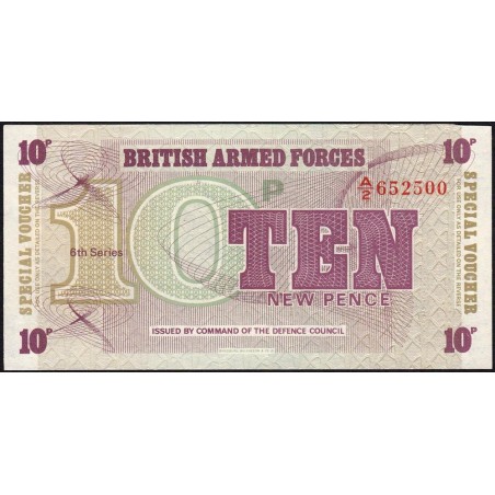 Grande-Bretagne - Billet militaire - Pick M48 - 10 new pence - Série A/2 - 1972 - Etat : SPL+