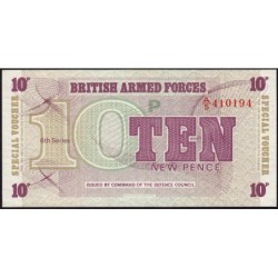 Grande-Bretagne - Billet militaire - Pick M48 - 10 new pence - Série A/5 - 1972 - Etat : NEUF