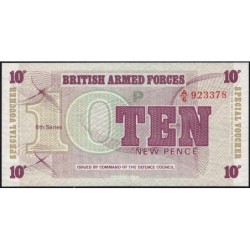 Grande-Bretagne - Billet militaire - Pick M48 - 10 new pence - Série A/6 - 1972 - Etat : NEUF