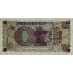 Grande-Bretagne - Billet militaire - Pick M48 - 10 new pence - Série A/6 - 1972 - Etat : NEUF