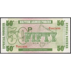 Grande-Bretagne - Billet militaire - Pick M49 - 50 new pence - Série B/1 - 1972 - Etat : NEUF